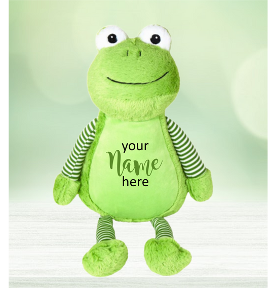 Personalised Embroidered Frog Teddy