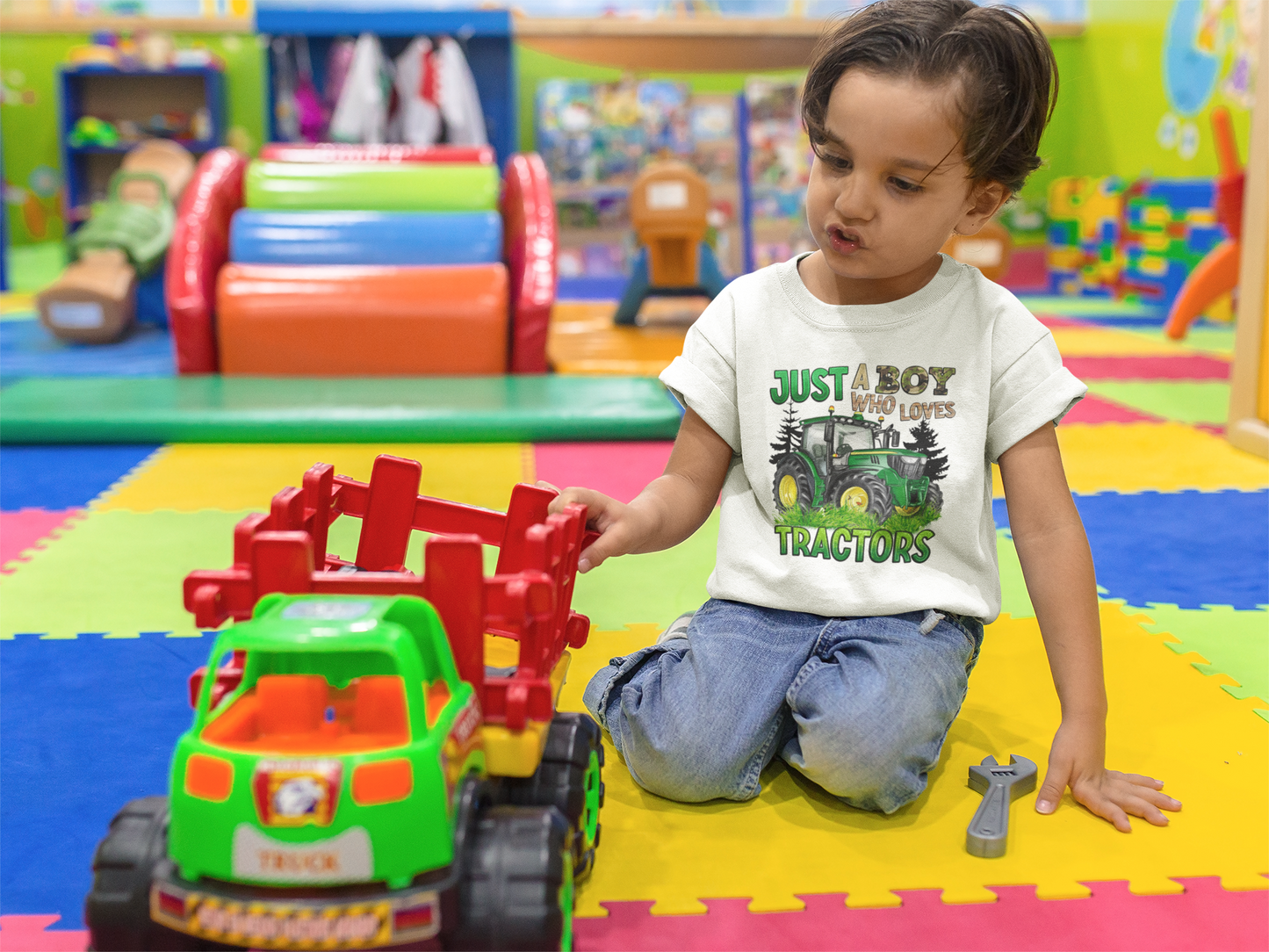 Just a Boy Who Loves Tractors Tshirt