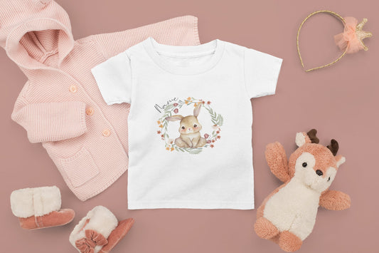Personalised Kids Bunny Tshirt