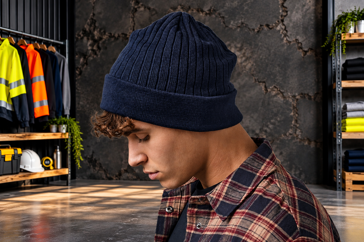 Beechfield B447 Thinsulate embroidered workwear beanie hero