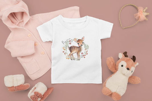 Personalised Kids Deer Tshirt