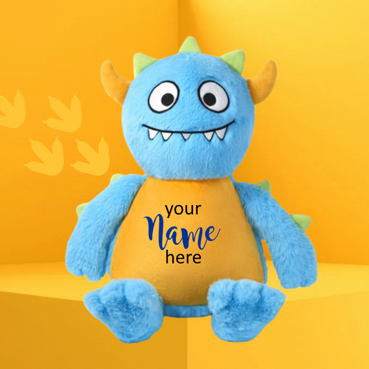 Embroidered Blue Monster Teddy