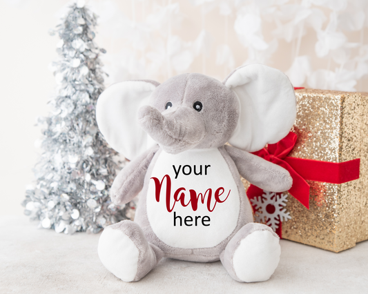 Personalised Embroidered Elephant Bear