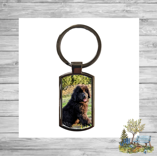 Photo Keyring Gun Metal Grey