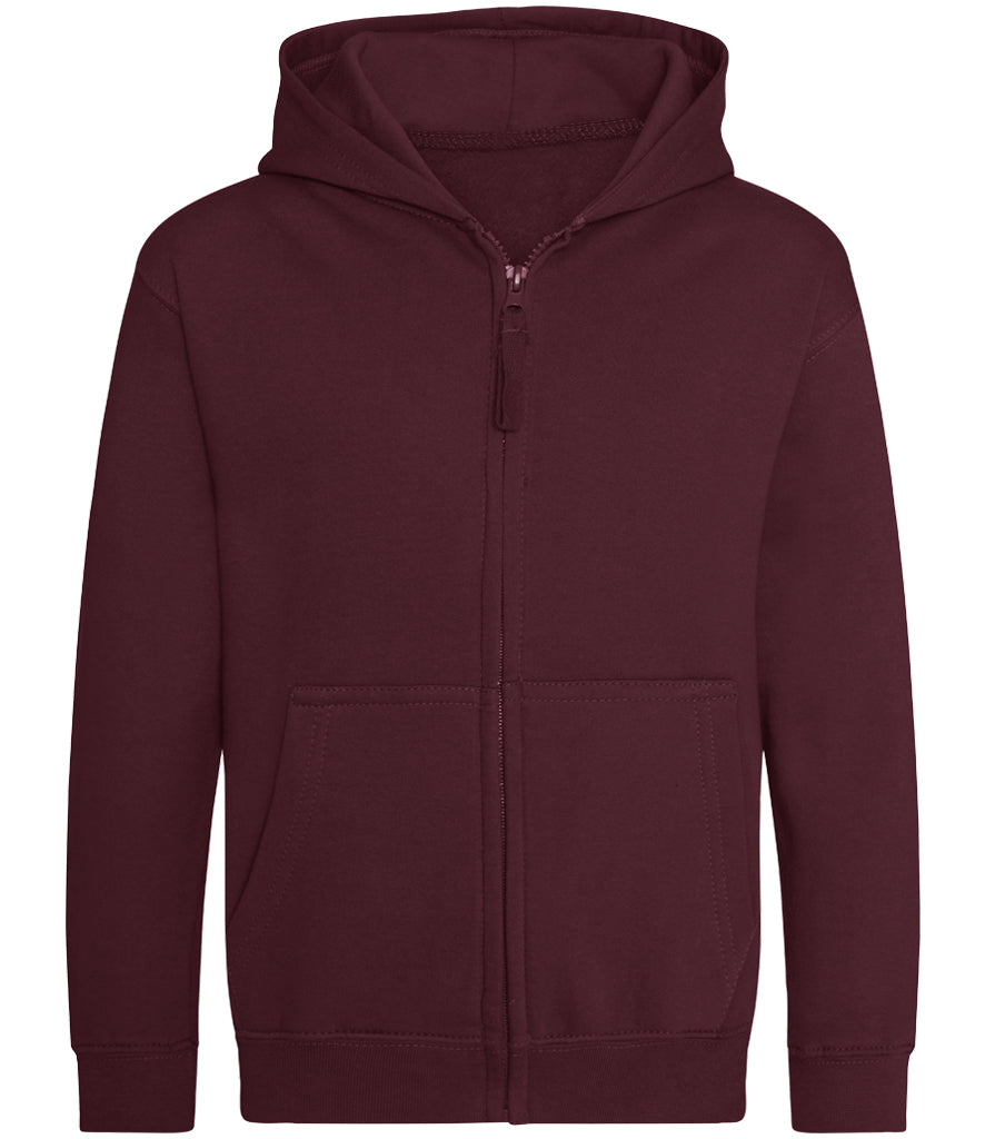 Burgundy kids zip hoodie
