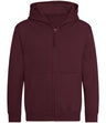 Burgundy kids zip hoodie