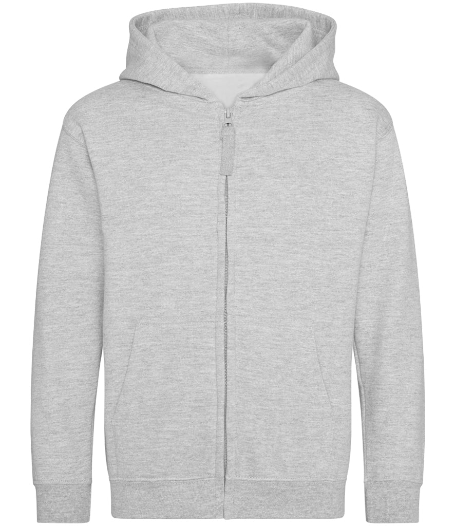 Heather Grey kids zip hoodie