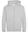 Heather Grey kids zip hoodie