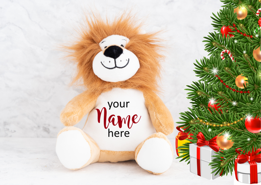 Personalised Embroidered Lion Teddy