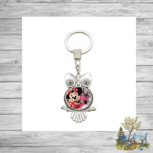 Beautiful Personalised Owl Keyring