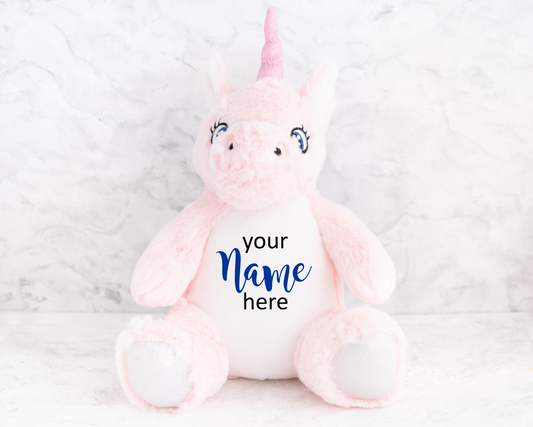 Personalised Embroidered Unicorn Bear