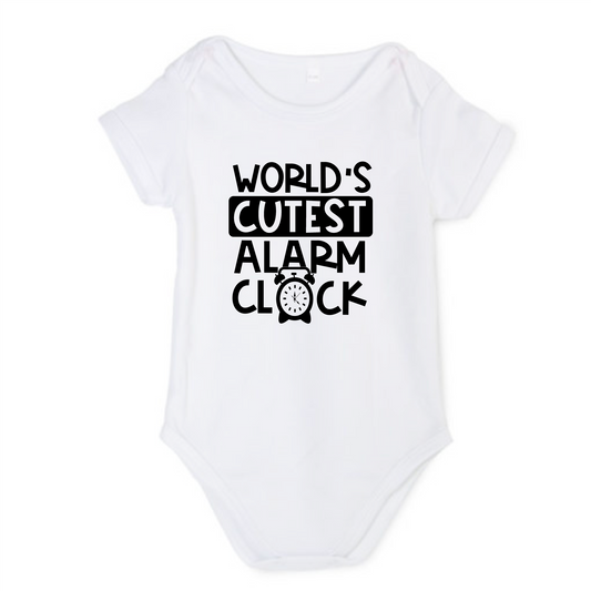 Worlds Cutest Alarm Clock Baby Grow