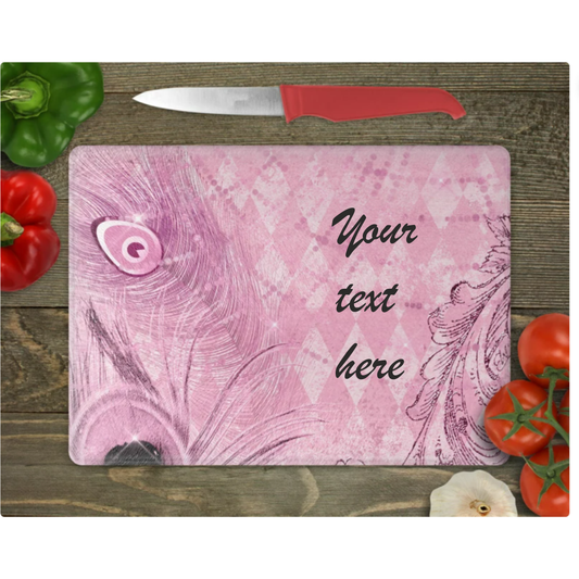 Personalised Peacock Chopping Board